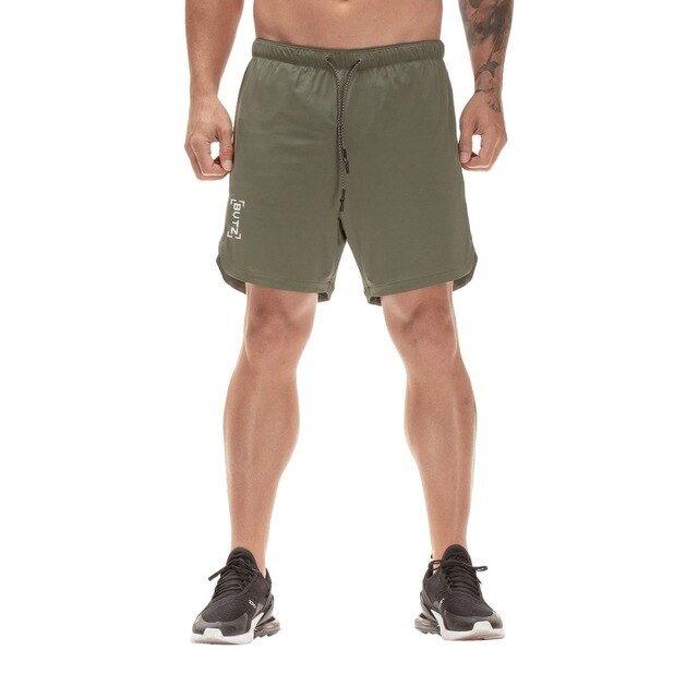 Men Plus Size Quick Dry Secure Sports Pocket Shorts Fitness Camouflage Male Shorts Bermuda Masculina