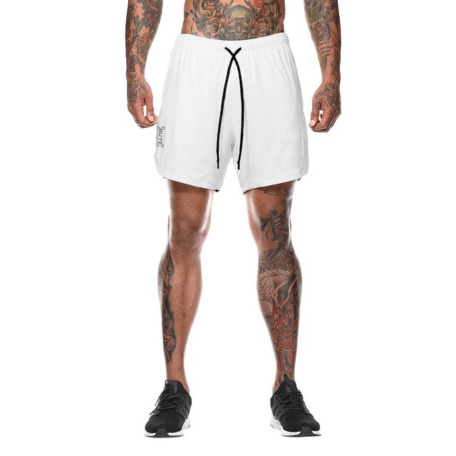 Men Plus Size Quick Dry Secure Sports Pocket Shorts Fitness Camouflage Male Shorts Bermuda Masculina