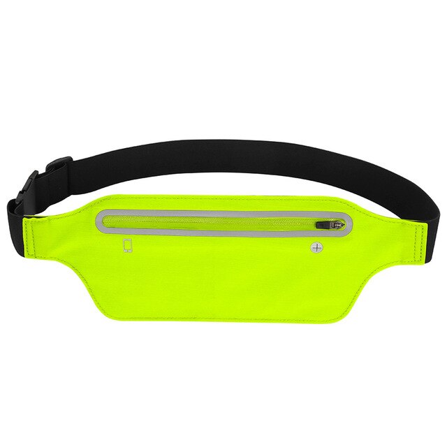 Night Running Wasit Bag Women Adjustable Jogging Belt Bag Reflective Zipper Fitness Gym Sport Phone Pocket Outdoor Hiking Pack