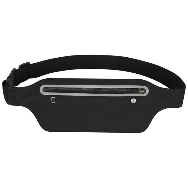 Night Running Wasit Bag Women Adjustable Jogging Belt Bag Reflective Zipper Fitness Gym Sport Phone Pocket Outdoor Hiking Pack