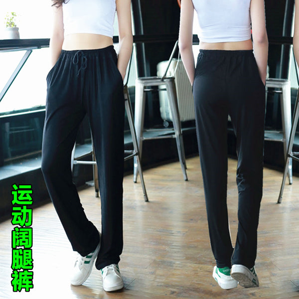 leg loose wide female fitness pants dress pants modal