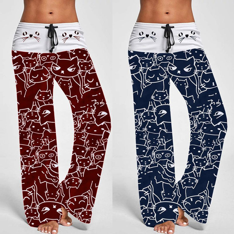 Pantalones deportivos de mujer Sports Gym Running Pants Cat print