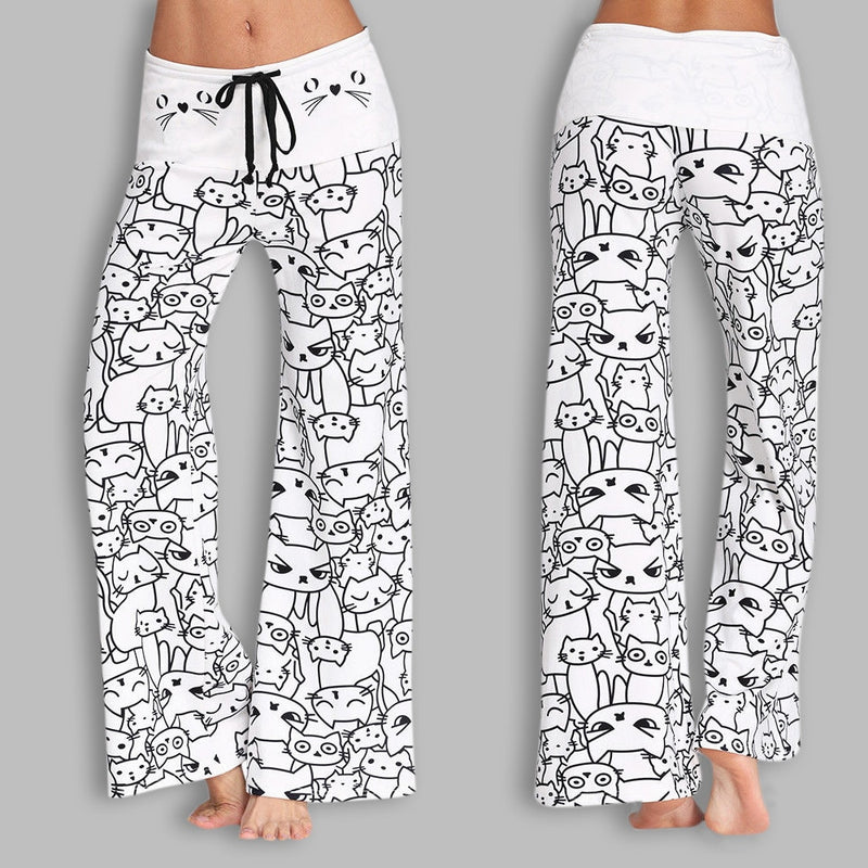 Pantalones deportivos de mujer Sports Gym Running Pants Cat print