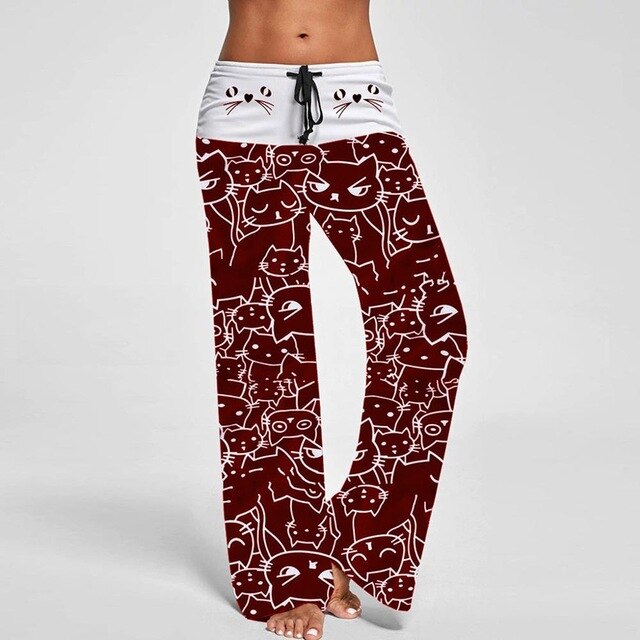 Pantalones deportivos de mujer Sports Gym Running Pants Cat print