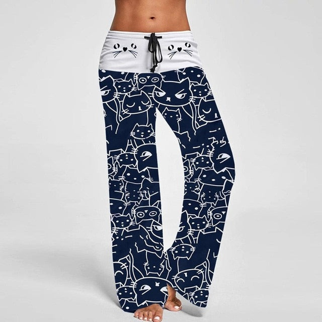Pantalones deportivos de mujer Sports Gym Running Pants Cat print