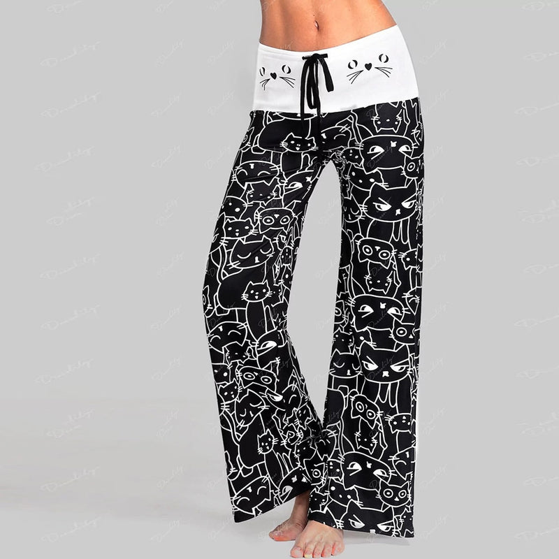 Pantalones deportivos de mujer Sports Gym Running Pants Cat print