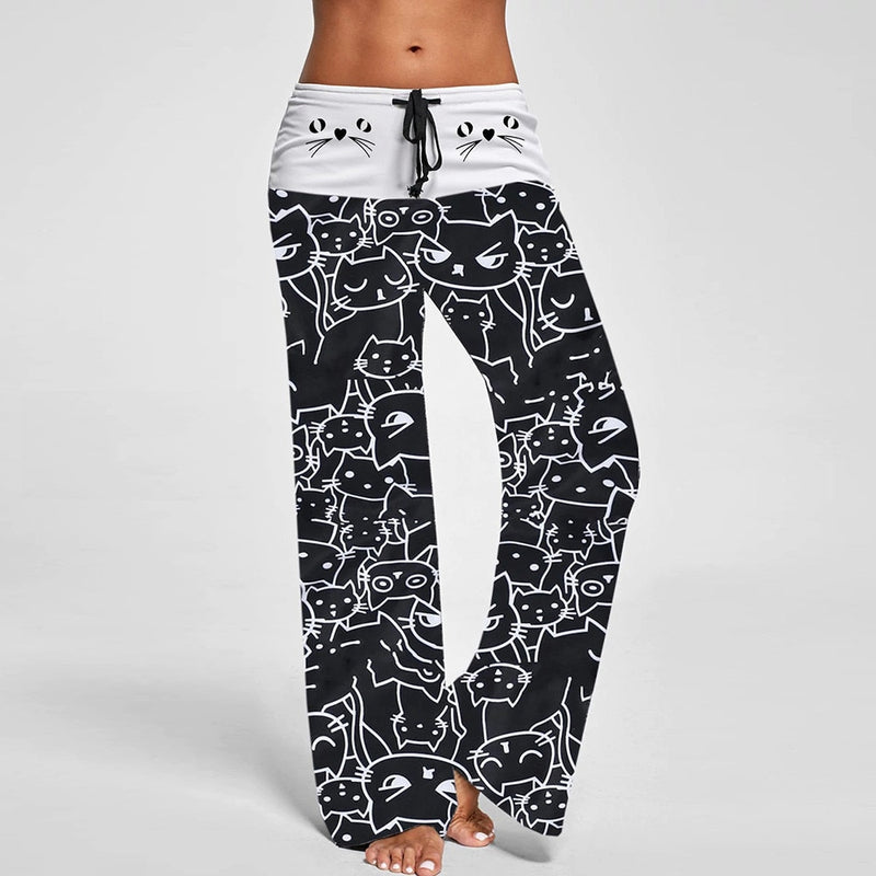 Pantalones deportivos de mujer Sports Gym Running Pants Cat print