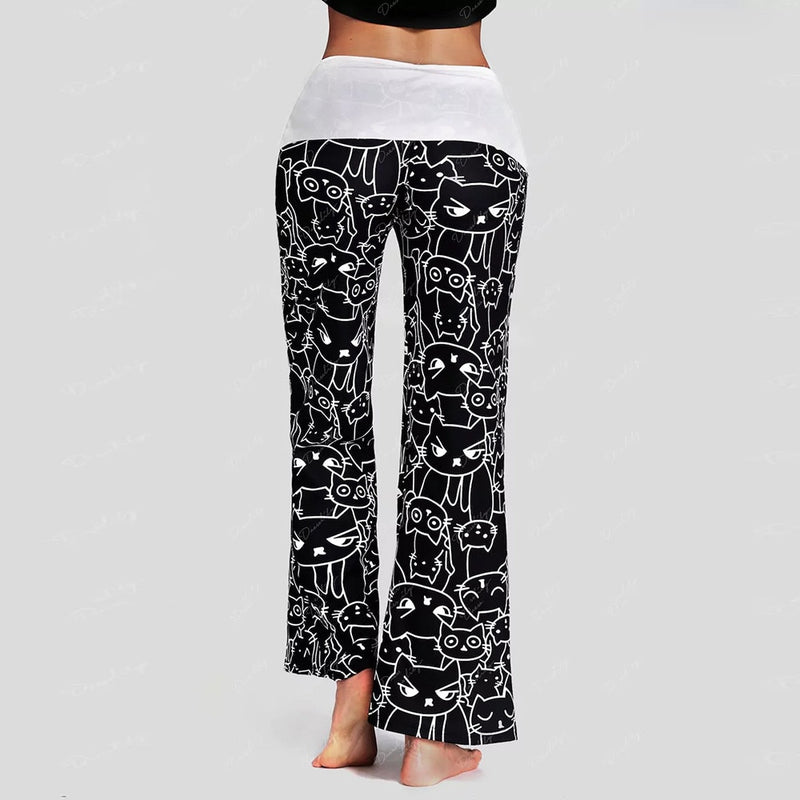 Pantalones deportivos de mujer Sports Gym Running Pants Cat print