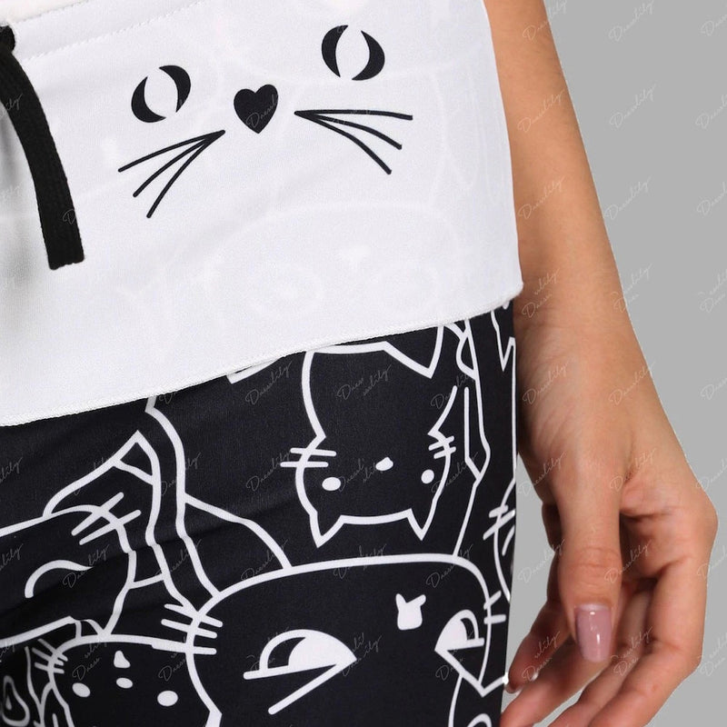 Pantalones deportivos de mujer Sports Gym Running Pants Cat print