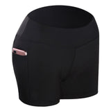Short Leggings deportivos de fitness Media cintura alta Secado rápido Bolsillo delgado Leggings cortos Mujeres Leggings casuales elásticos.