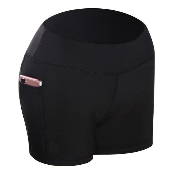 Women Sports Fitness Leggings Mid High Waist Quick Dry Slim Pocket Short Leggings Women Elastic Casual Leggings.
