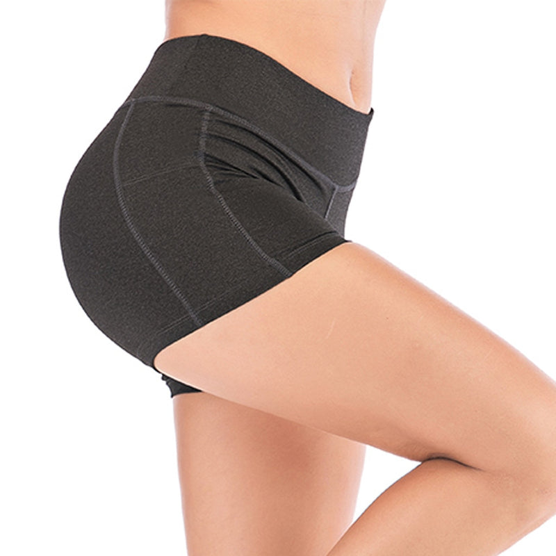 Women Sports Fitness Leggings Mid High Waist Quick Dry Slim Pocket Short Leggings Women Elastic Casual Leggings.
