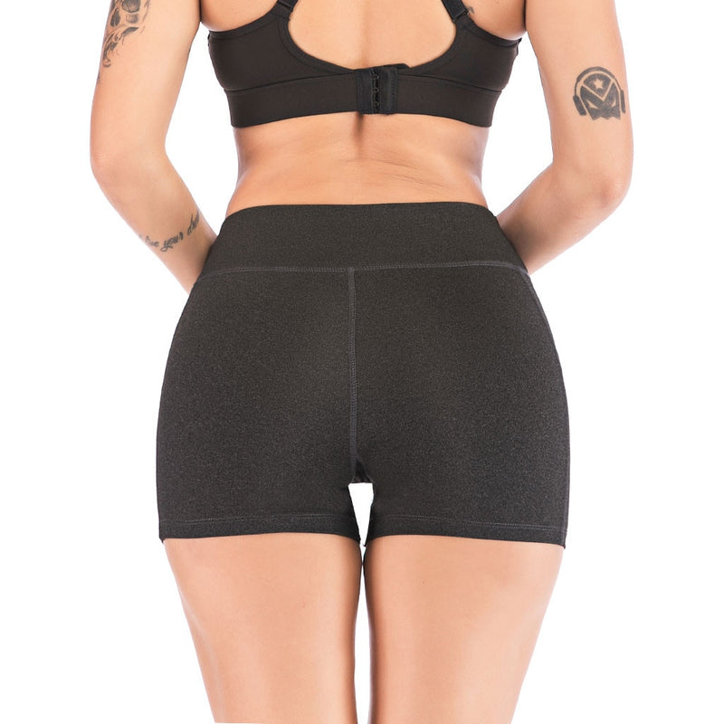 Mujeres Leggings deportivos de fitness Media cintura alta Secado rápido Bolsillo delgado Leggings cortos Mujeres Leggings casuales elásticos.