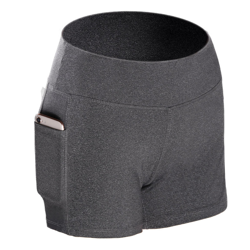 Mujeres Leggings deportivos de fitness Media cintura alta Secado rápido Bolsillo delgado Leggings cortos Mujeres Leggings casuales elásticos.