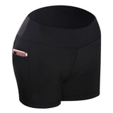 Short Leggings deportivos de fitness Media cintura alta Secado rápido Bolsillo delgado Leggings cortos Mujeres Leggings casuales elásticos.