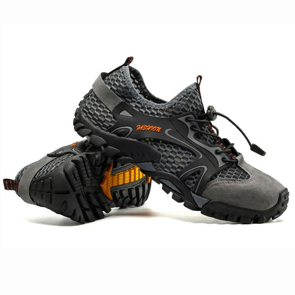 Men Women Mesh Hiking Shoes Wearproof Rubber Upstream Quick-Dry Breathable Trekking Water Sports Sneakers Soft Good Grip