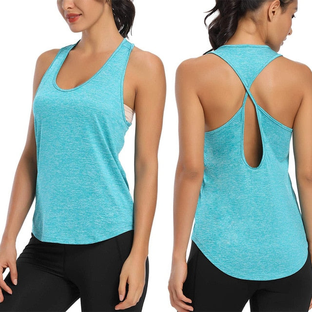 Veronika 2021  Fitness Summer Womens Sports Tank Shirts