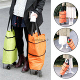 Foldable supermarket cart bag with Wheels