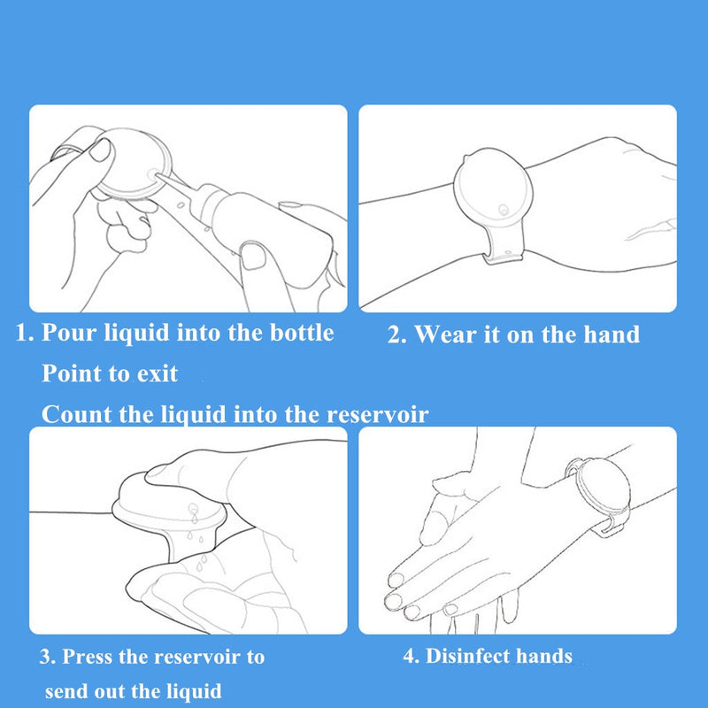 Disinfectant Sanitizer Dispenser Bracelet Wristband
