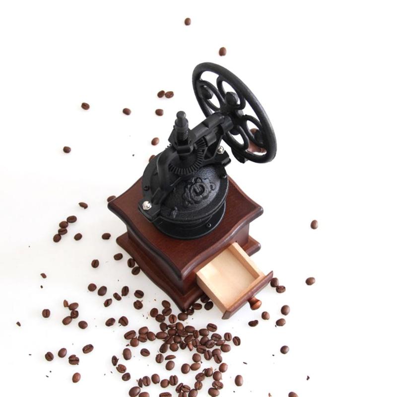 Vintage Manual Coffee Grinder Retro Style Ferris Wheel Design