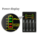 USB battery charger 4 slots for AAA / AA rechargeable battery Short circuit protection with LED indicator Ni-MH / Ni-Cd charger 