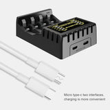 USB battery charger 4 slots for AAA / AA rechargeable battery Short circuit protection with LED indicator Ni-MH / Ni-Cd charger 