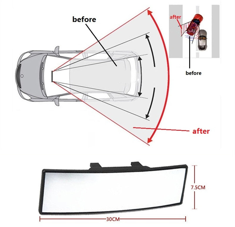 300MM AUTO HD ASSISTING MIRROR PANORAMIC CAR INTERIOR MIRROR BLIND SPOT MIRROR RETROVIEW 