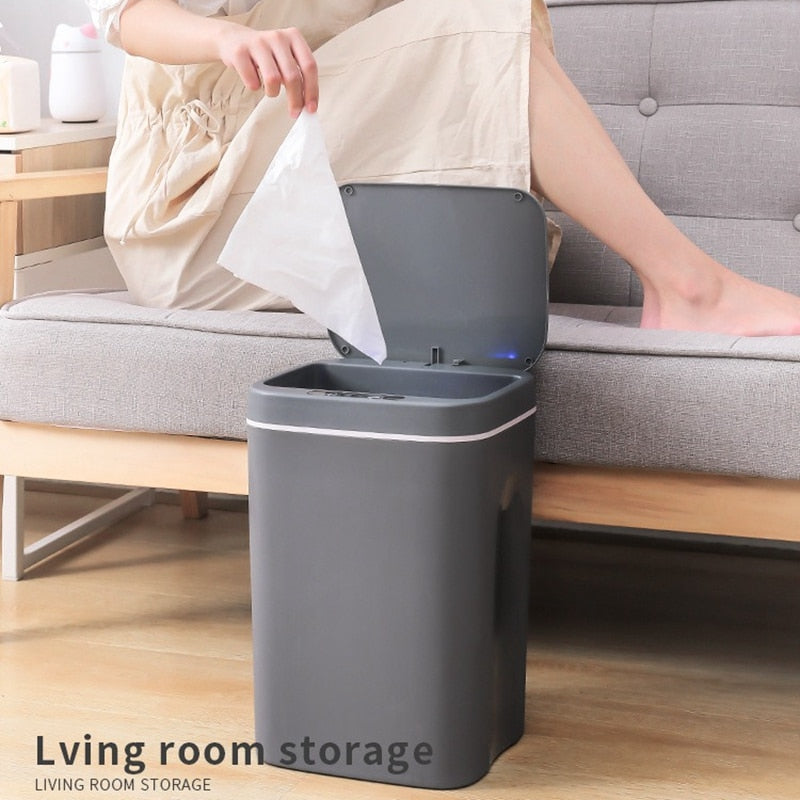 Smart Automatic Sensor Electric Waste Bin Cubo de basura eléctrico con sensor automático inteligente