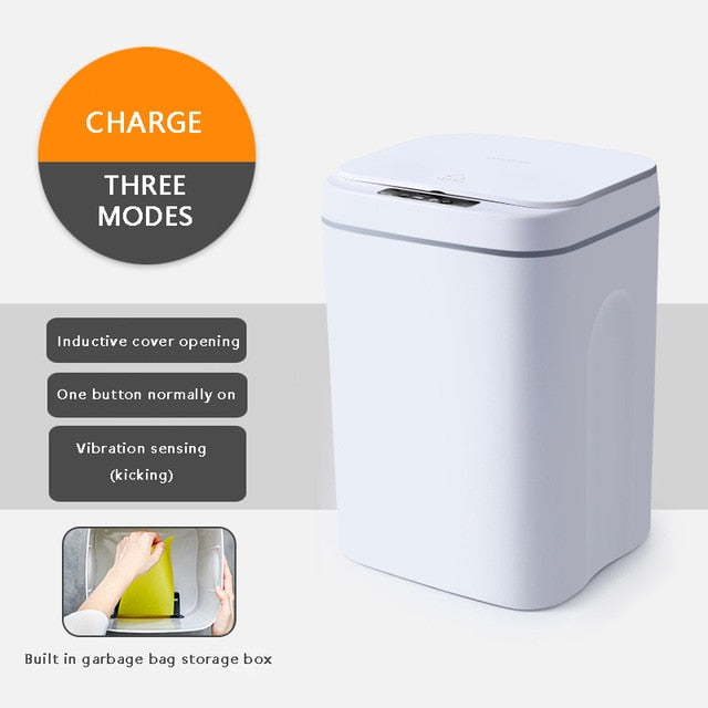 Smart Automatic Sensor Electric Waste Bin Cubo de basura eléctrico con sensor automático inteligente