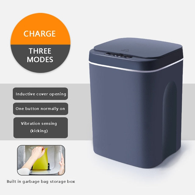 Smart Automatic Sensor Electric Waste Bin Cubo de basura eléctrico con sensor automático inteligente