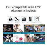 USB battery charger 4 slots for AAA / AA rechargeable battery Short circuit protection with LED indicator Ni-MH / Ni-Cd charger 