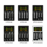 USB battery charger 4 slots for AAA / AA rechargeable battery Short circuit protection with LED indicator Ni-MH / Ni-Cd charger 