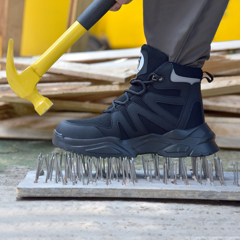 Botas de punta de acero indestructibles para hombres Zapatos de seguridad Anti-Smashing Work Shoes de seguridad transpirable  Tamaño 37-48