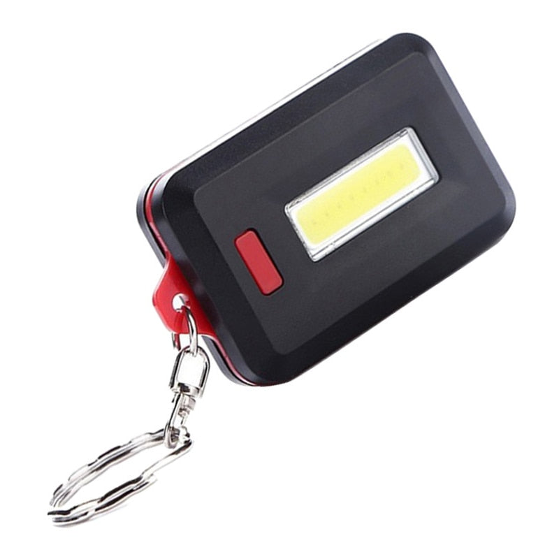 Mini Portable COB LED Flashlight Keychain Torch Emergency Camping Flash Light Mode Lamp 3 Modes Pocket Lantern Outdoor Tools