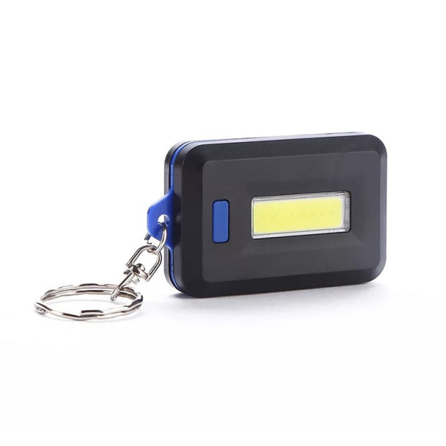 Mini Portable COB LED Flashlight Keychain Torch Emergency Camping Flash Light Mode Lamp 3 Modes Pocket Lantern Outdoor Tools