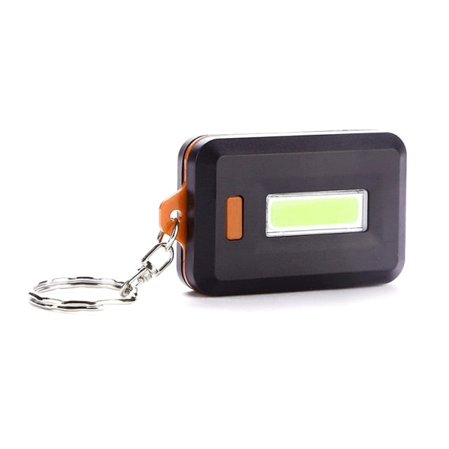Mini Portable COB LED Flashlight Keychain Torch Emergency Camping Flash Light Mode Lamp 3 Modes Pocket Lantern Outdoor Tools