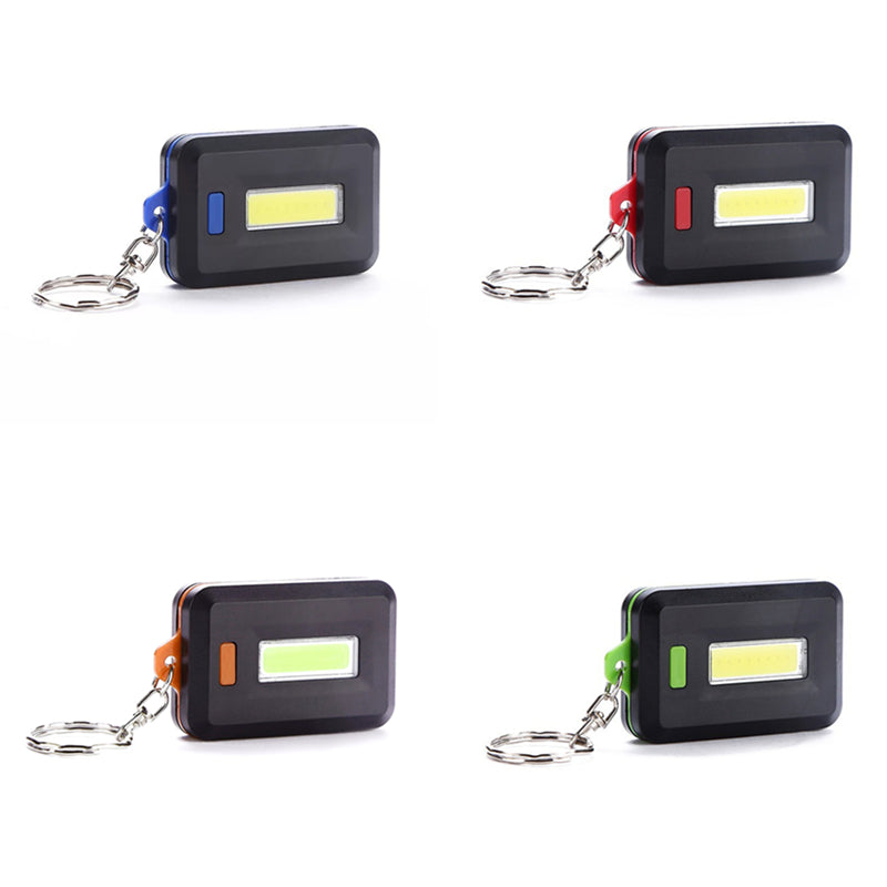 Mini Portable COB LED Flashlight Keychain Torch Emergency Camping Flash Light Mode Lamp 3 Modes Pocket Lantern Outdoor Tools