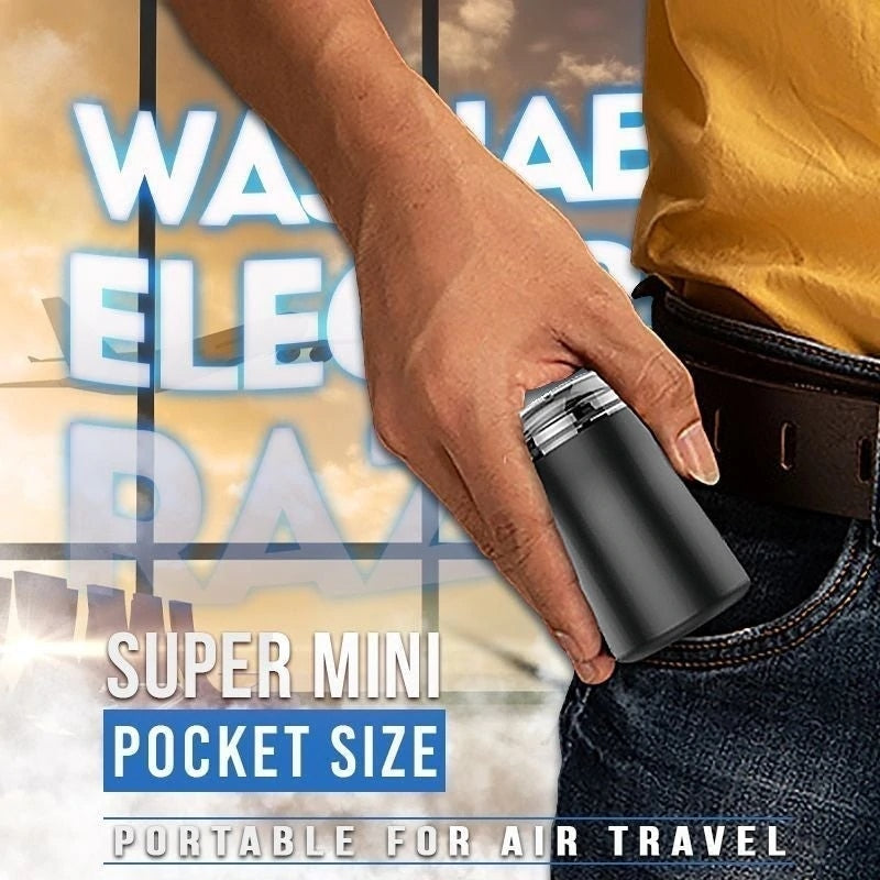 Mini Pocket Size Rechargeable Washable Electric Shaver. Pocket Size Washable Razor Electric Rechargeable Shaving Machine