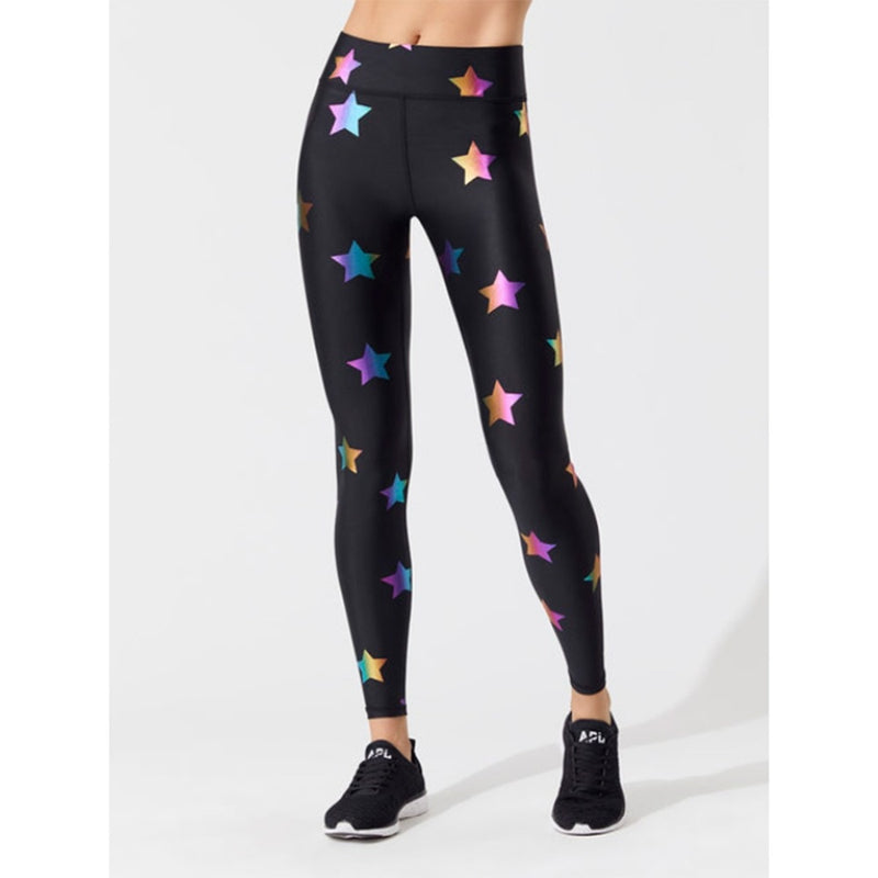 High Quality Colored Stars Printed Pattern Skinny Breathable Pants