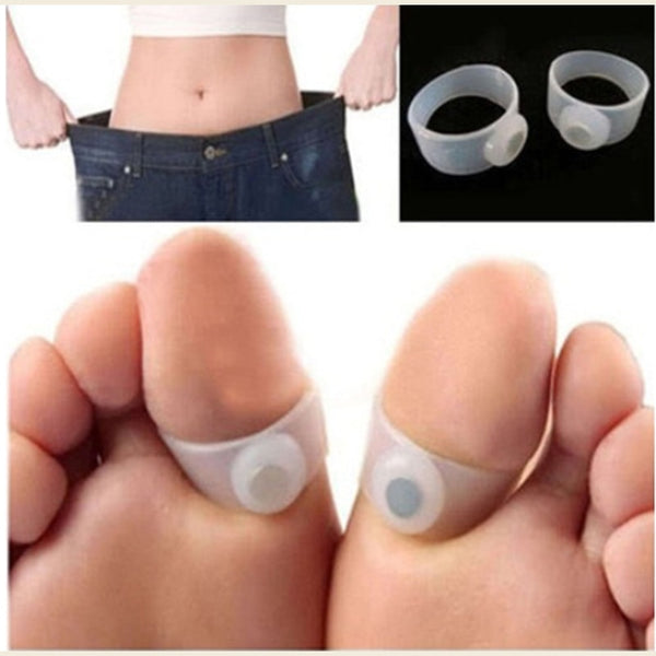 Fat Burner. 2pcs Silicon Toe Ring Magnet Sticker