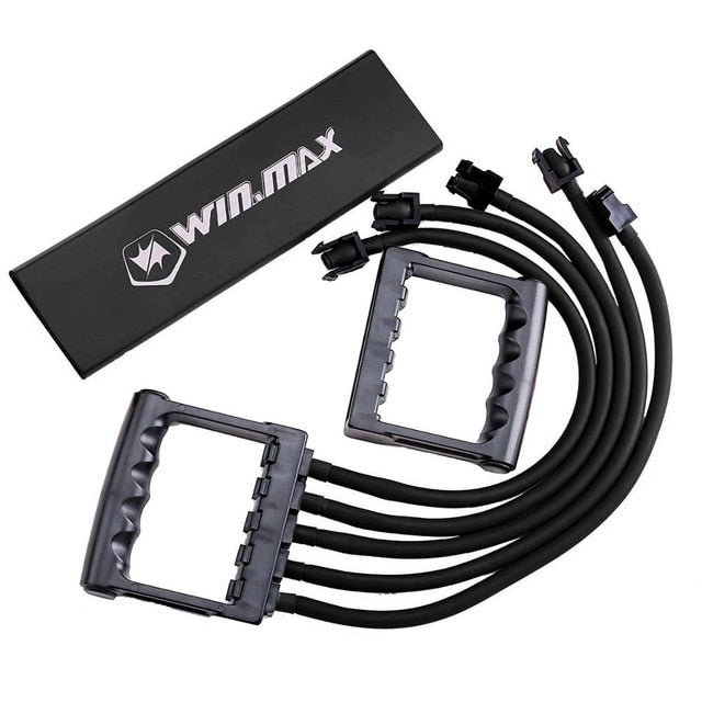 Winmax Home Gym Fitness Equipment 5 Removable Latex Tube Multi-function Chest  Expander Hand Gripper Exercise Resistance Bands